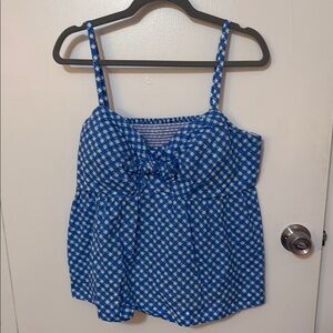 Lilly Pulitzer Blue Checkered Tank Top